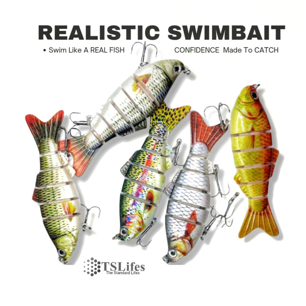 TSLifes™ Realistic Multi Jointed Swimbait Life-Like Fishing Lures