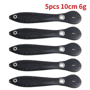 5/10pcs Silicone Soft Bait 10cm 6g Wobbler for Bass/Pike Crankbaits Fishing Artificial Swimbait Moving Bait For Fish