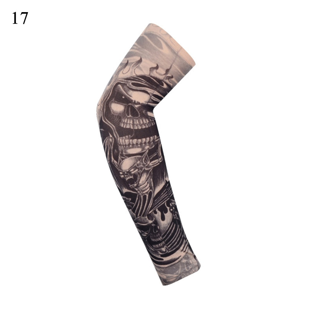1Pc Outdoor Cycling Sleeves 3D Tattoo Printed Armwarmer UV Protection MTB Bike Bicycle Sleeves Arm Protection Ridding Sleeves
